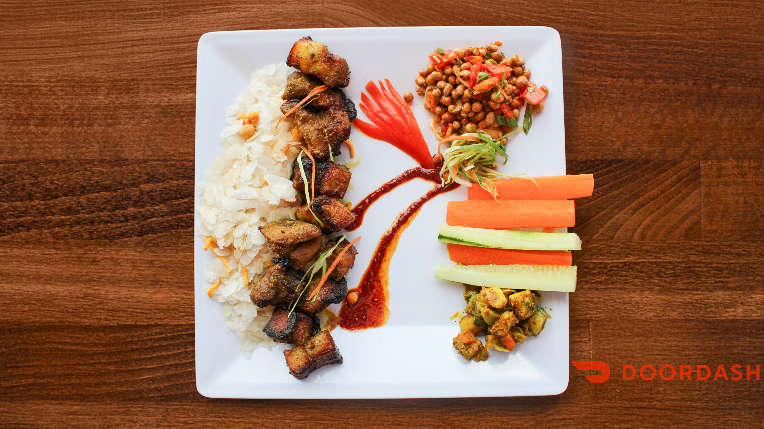 Newari chhoila platter with sides